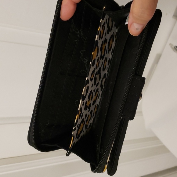 Vera Bradley Large Black Quilted Turnlock Close Wallet, Preppy, Versatile - Picture 9 of 12